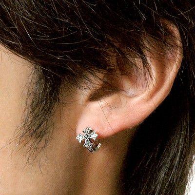 シルバーフープピアス(片耳用)