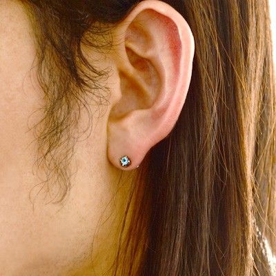 シルバースタッドピアス(片耳用)