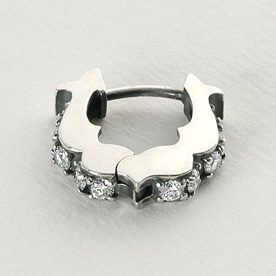 シルバーフープピアス(片耳用)