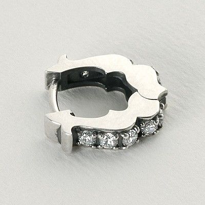 シルバーフープピアス(片耳用)