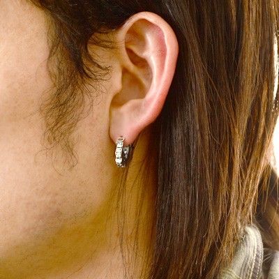 シルバーフープピアス(片耳用)