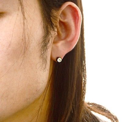 シルバースタッドピアス(片耳用)