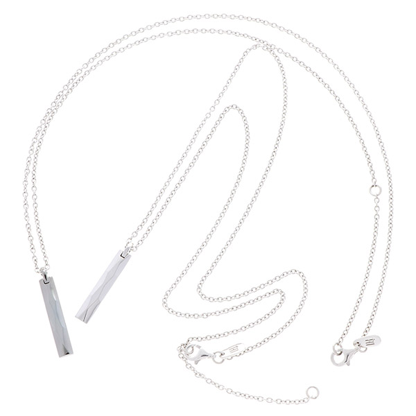 シルバーペアネックレス