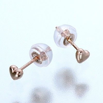 ピンクゴールドスタッドピアス