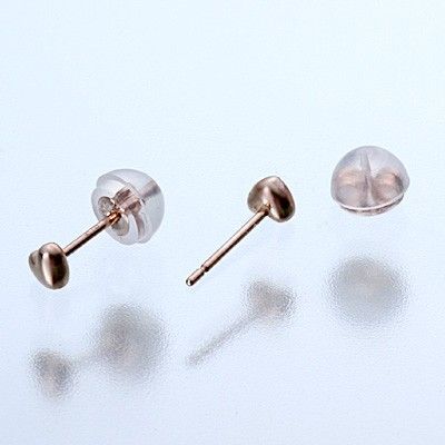 ピンクゴールドスタッドピアス