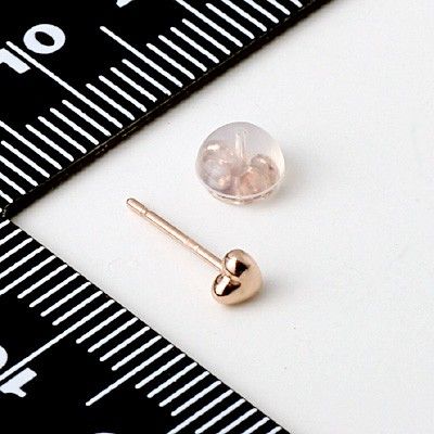ピンクゴールドスタッドピアス
