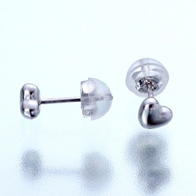 ホワイトゴールドスタッドピアス