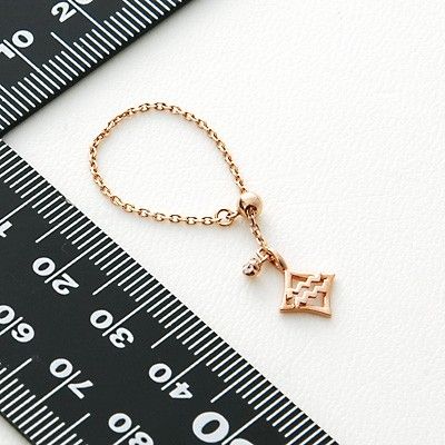 ピンクゴールドリング