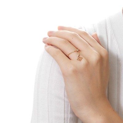 ピンクゴールドリング