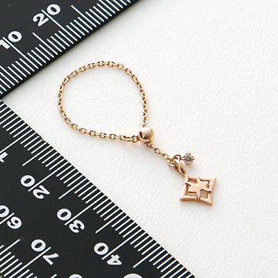 ピンクゴールドリング