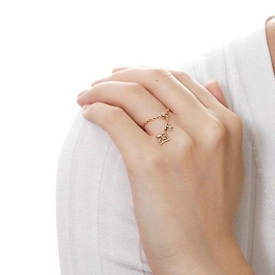 ピンクゴールドリング