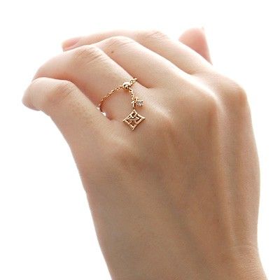 ピンクゴールドリング