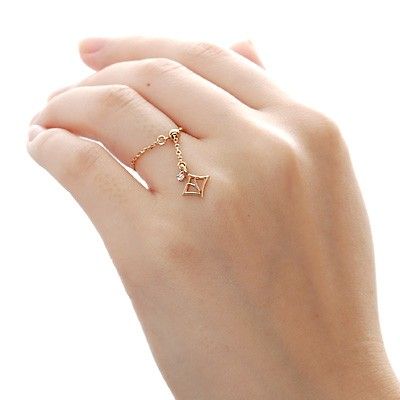 ピンクゴールドリング