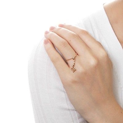 ピンクゴールドリング