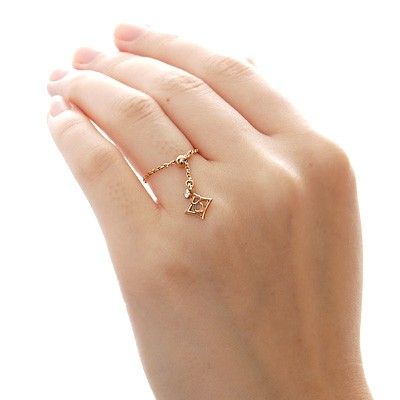 ピンクゴールドリング