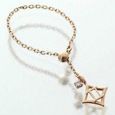 ピンクゴールドリング