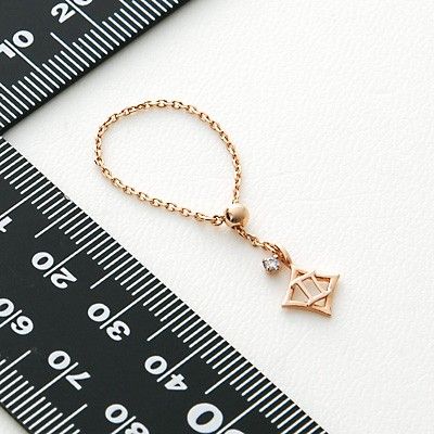 ピンクゴールドリング