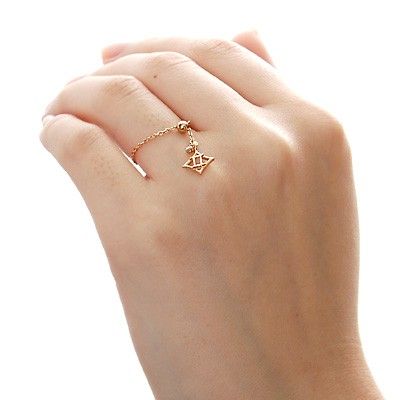 ピンクゴールドリング