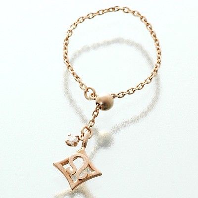 ピンクゴールドリング