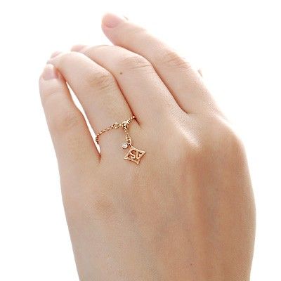 ピンクゴールドリング