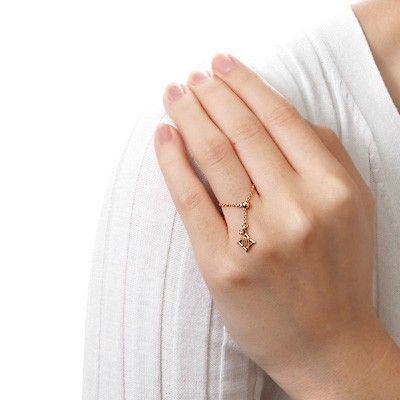 ピンクゴールドリング