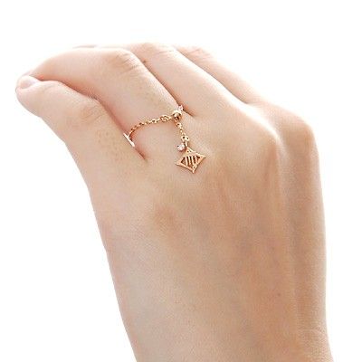 ピンクゴールドリング