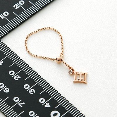 ピンクゴールドリング