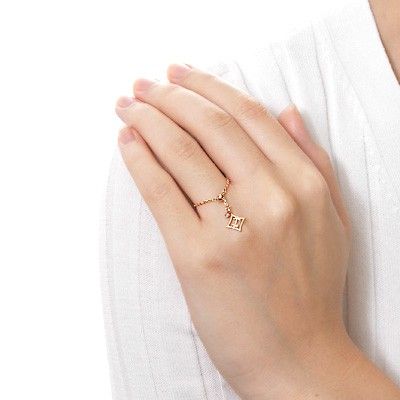 ピンクゴールドリング