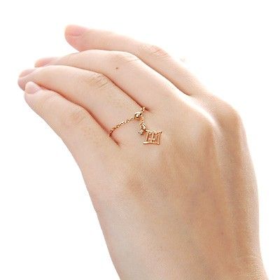 ピンクゴールドリング