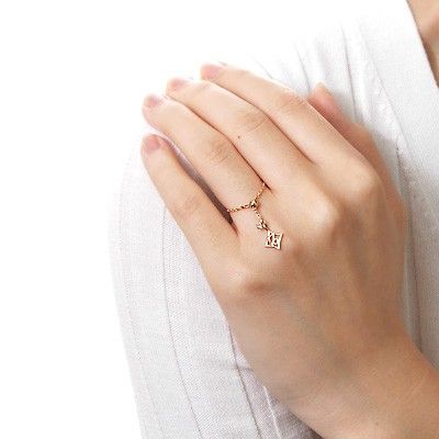 ピンクゴールドリング