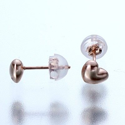 ピンクゴールドスタッドピアス