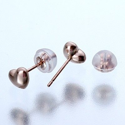 ピンクゴールドスタッドピアス