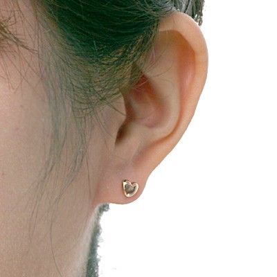 ピンクゴールドスタッドピアス