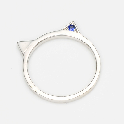 ホワイトゴールドピンキーリング