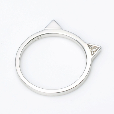 ホワイトゴールドピンキーリング