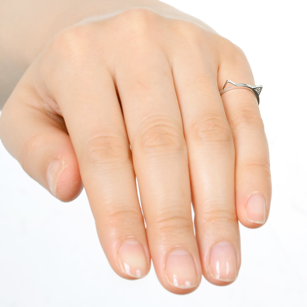 ホワイトゴールドピンキーリング