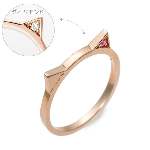 me. ピンクゴールドピンキーリング