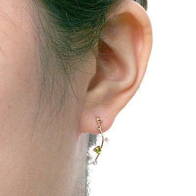 ピンクゴールドスタッドピアス