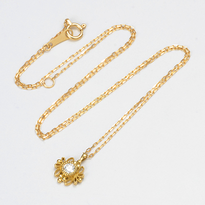 イエローゴールドネックレス