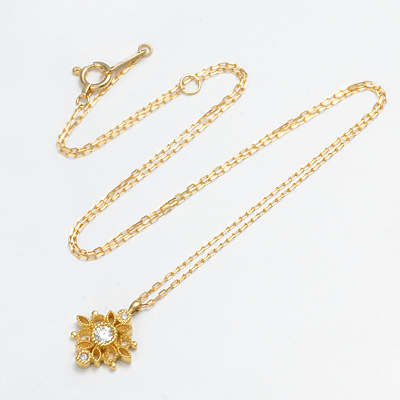 イエローゴールドネックレス