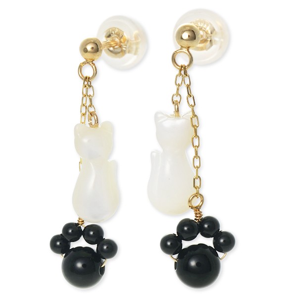 me. イエローゴールドピアス