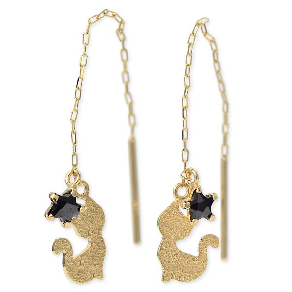 me. イエローゴールドピアス