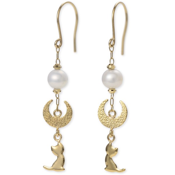 me. イエローゴールドピアス