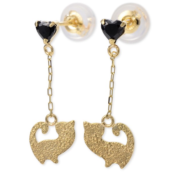 me. イエローゴールドピアス