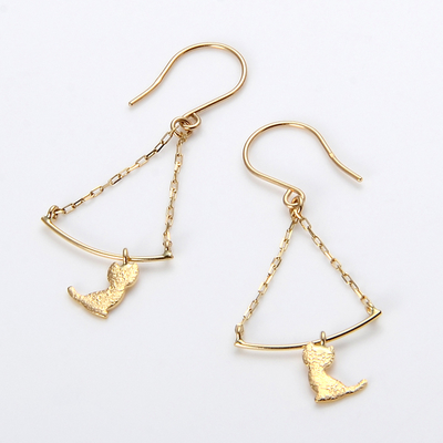 イエローゴールドピアス