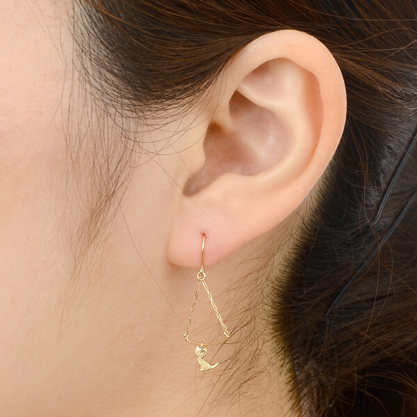 イエローゴールドピアス