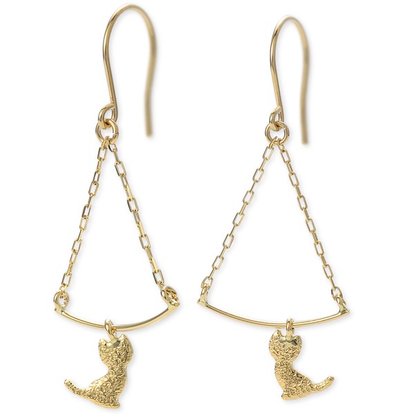 me. イエローゴールドピアス