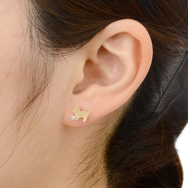 イエローゴールドピアス