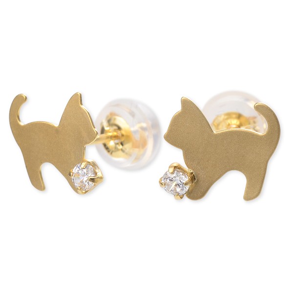 me. イエローゴールドピアス