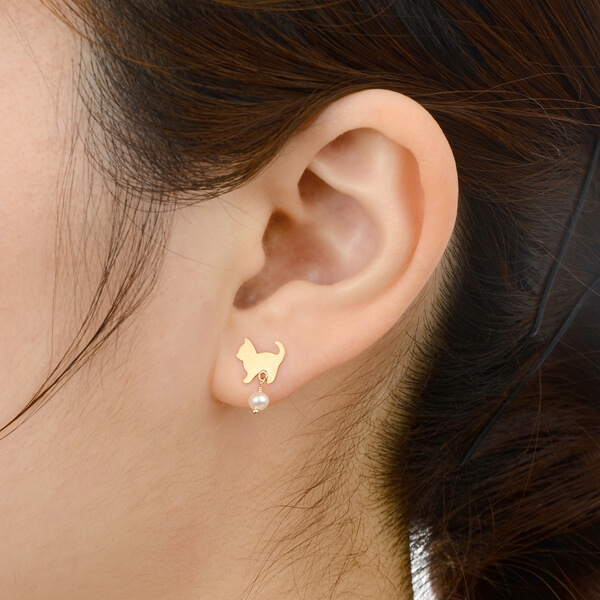 イエローゴールドピアス